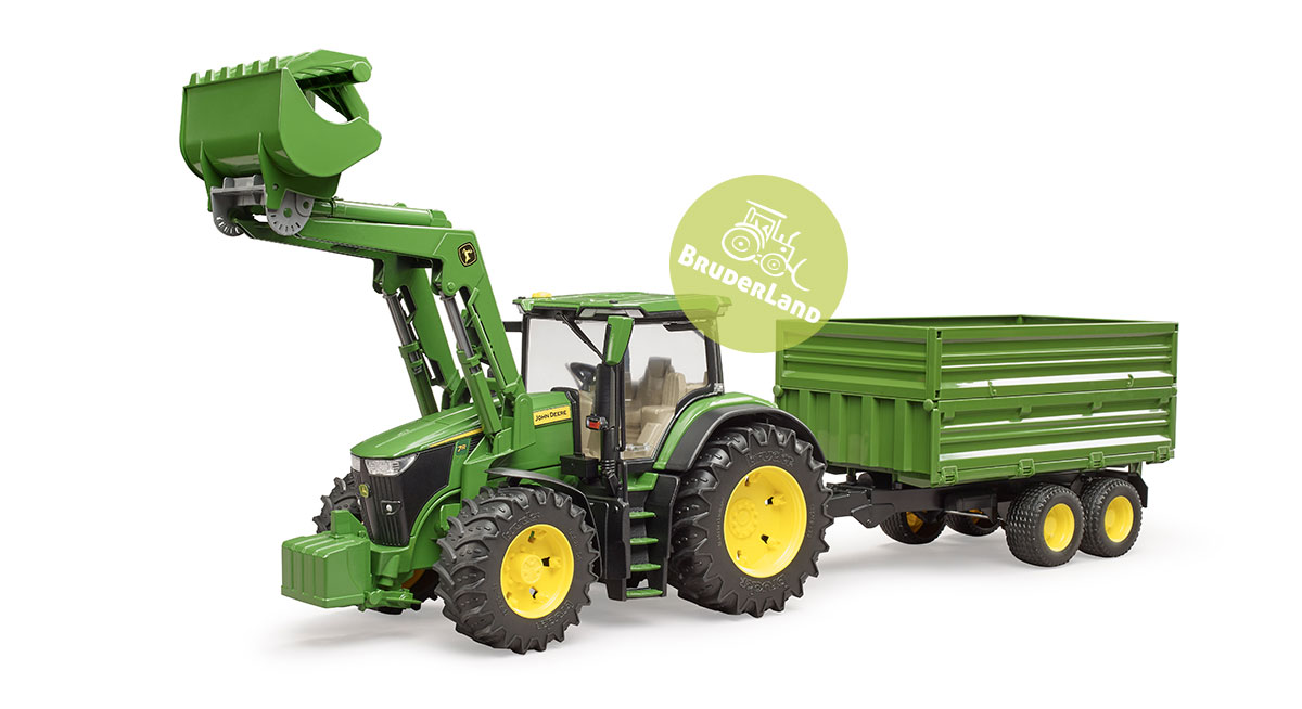 John Deere 7R 350 s vozem - Bruder 3155