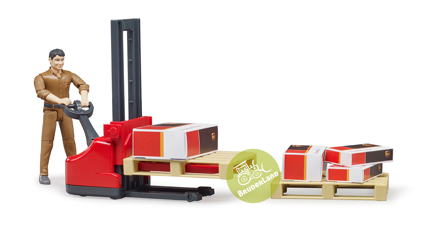 Figurka logistický pracovník UPS s příslušenstvím - Bruder 62210 