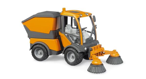 Traktor ROADMAX s vyvážecím přívěsem a 3 kmeny stromů - Bruder 3453