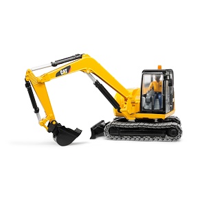 CAT mini excavator with worker figure - Bruder 2466