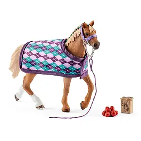 English Thoroughbred with blanket - Schleich 642360