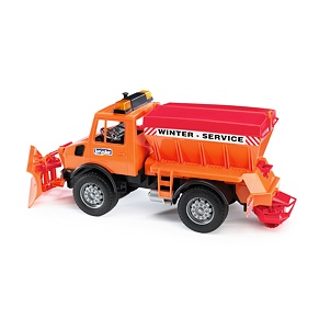 Winter Service MB Unimog with plough - Bruder 2572