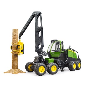 John Deere 1270G Harvester with one tree trunk - Bruder 2135