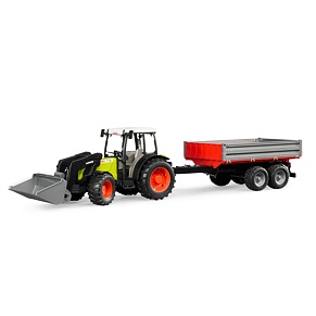 Claas Nectis 267F tractor + front loader + tipping trailer - Bruder 2112