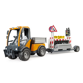VarioCar with platform and trailer for road safety - Bruder 2693