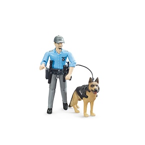 Police officer with dog - Bruder 62150
