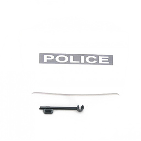 Engine bonnet for Police Jeep Wrangler Rubicon - Bruder 42506