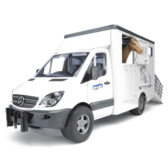 MB Sprinter horse trailer with horse - Bruder 2533
