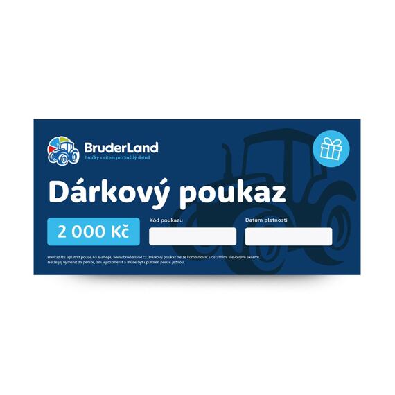 Dárkový poukaz v hodnotě 2000 Kč