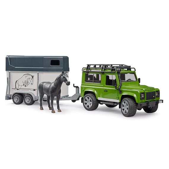Land Rover Defender with horse trailer- Bruder 2592