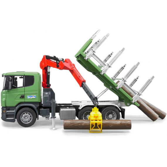 Scania R truck with forestry trailer - Bruder 3524