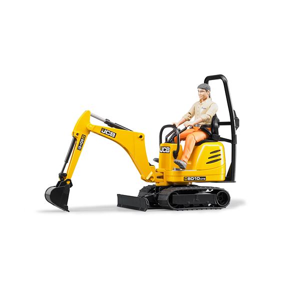 JCB 8010 CTS micro excavator with figure - Bruder 62002