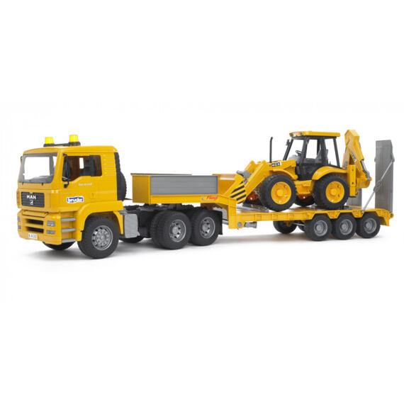 MAN TGA truck with trailer and JCB 4CX tractor - Bruder 2776