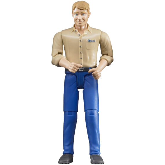 Man figure, blue trousers - Bruder 60006