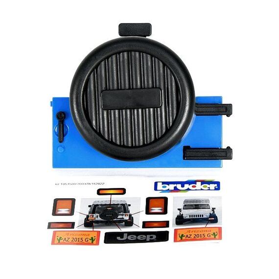 Rear door with spare wheel cover Jeep Wrangler Rubicon - Bruder 41532