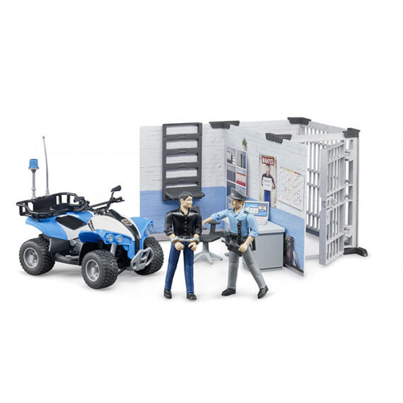 Police station, quad and figures - Bruder 62730