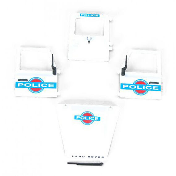Hood and doors for police Land Rover - Bruder 42568