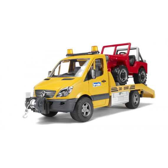 MB Sprinter tow truck + JEEP - Bruder 2535