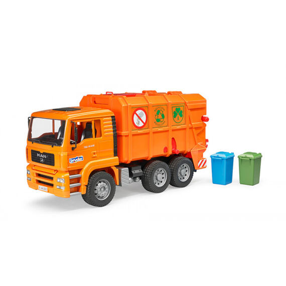 Orange MAN garbage truck - Bruder 2760