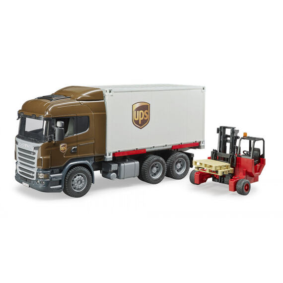 Logistics Scania R UPS with forklift - Bruder 3581