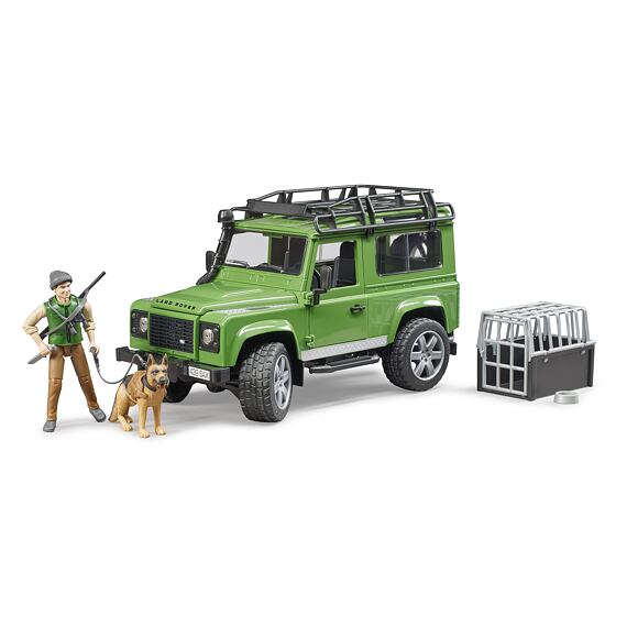 Land Rover Defender with hunter and dog - Bruder 2587