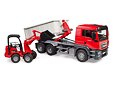 MAN TGS truck with roll-off container and Schäffer loader - Bruder 3767