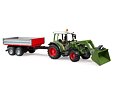 Fendt Vario 211 with frontloader and tipping trailer - Bruder 2182