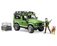 Land Rover Defender s figurkou myslivce a psa - Bruder 2587