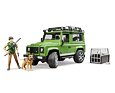 Land Rover Defender s figurkou myslivce a psa - Bruder 2587