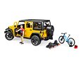 Jeep Wrangler Rubicon Unlimited s horským kolem a cyklistou - Bruder 2543