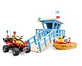 Věž pobřežní hlídky se čtyřkolkou, skútrem a plavčíkem - Bruder 62780