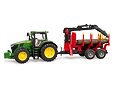 John Deere 7R 350 with forestry trailer - Bruder 3154