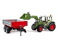 Fendt Vario 211 with frontloader and tipping trailer - Bruder 2182