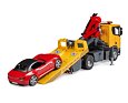 Scania Super 560R tow truck with a car - Bruder 3552