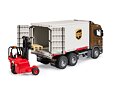 Scania UPS Logistics truck with forklift - Bruder 3582