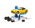 Autoservis, roadster a mechanik - Bruder 62112