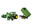John Deere 7R 350 tractor with front loader and trailer - Bruder 3155
