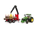 John Deere 7R 350 with forestry trailer - Bruder 3154