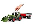 Fendt Vario 211 with frontloader and tipping trailer - Bruder 2182