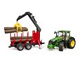 John Deere 7R 350 with forestry trailer - Bruder 3154