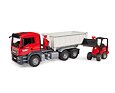 MAN TGS truck with roll-off container and Schäffer loader - Bruder 3767