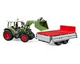 Fendt Vario 211 with frontloader and tipping trailer - Bruder 2182