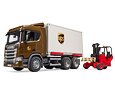 Scania UPS Logistics truck with forklift - Bruder 3582