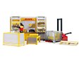 Pobočka přepravce DHL s figurkou - Bruder 62251