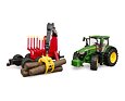 John Deere 7R 350 with forestry trailer - Bruder 3154
