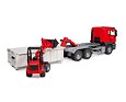 MAN TGS truck with roll-off container and Schäffer loader - Bruder 3767