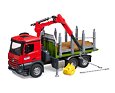 Timber truck MB Arocs with loading crane, grab and 3 trunks - Bruder 3669