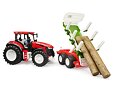 Traktor ROADMAX s přívěsem a kládami - Bruder 3453