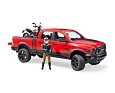 Terénní auto RAM, motocykl Scrambler Ducati Desert Sled s figurkou - Bruder 2502