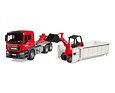 MAN TGS truck with roll-off container and Schäffer loader - Bruder 3767